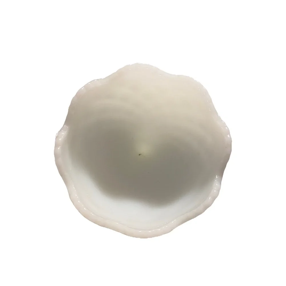 Vintage Napco‎ White Milk Glass Pedestal Candy Dish Diamond Pattern